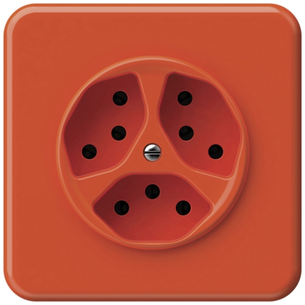 Presa INC origin 3×tipo 13 10A 230V 92×92mm arancione 