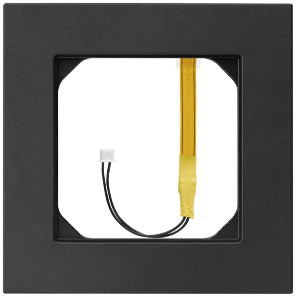 Cadre de recouvrement kallysto.pro 1×1 noir pour éclairage en coin blanc 