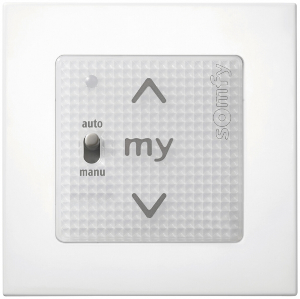 UP-RF-Wandsender Somfy Smoove 1 A/M io, mit Rahmen, Pure 