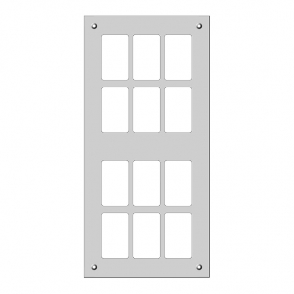 Placca di montaggio FLF 4×3 Al bianco FH 