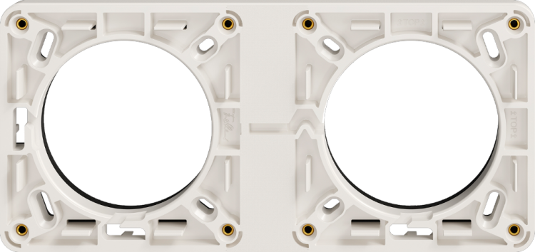En-tête NUP Feller NEVO, 1×2, pour appareils N.CO, blanc 
