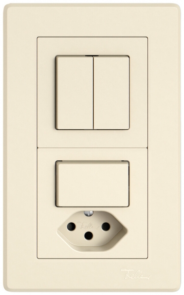 UP-Kombination EDIZIO.liv SNAPFIX® 2×1 156×96mm Sch 1/3+3/1L+Sch 3/1L+T13 crema 