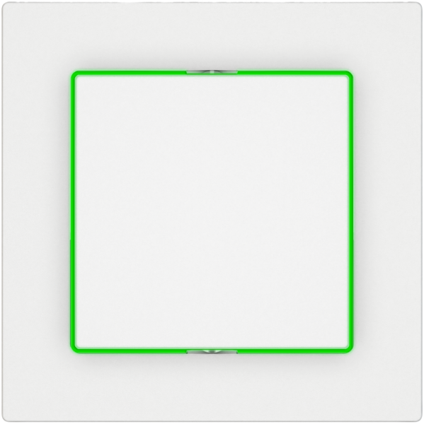 Leuchtdruckschalter EDIZIO.liv SNAPFIX® 6/1L Seitenlinse KS grün ws 