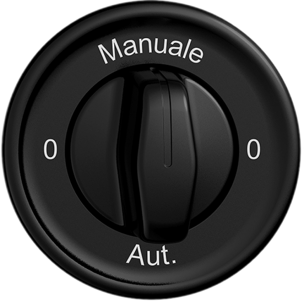UP-Drehschalter STANDARDdue 2/1L schwarz 0-Manuale-0-Aut 