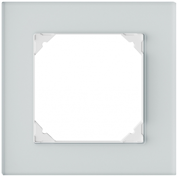 Cadre de recouvrement ENC EDIZIO.liv prestige SNAPFIX® 1×1 94×94mm miroir satin 