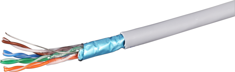 Câble informatique Cat. 5e F/UTP 4x2xAWG24/1, gris LSZH 