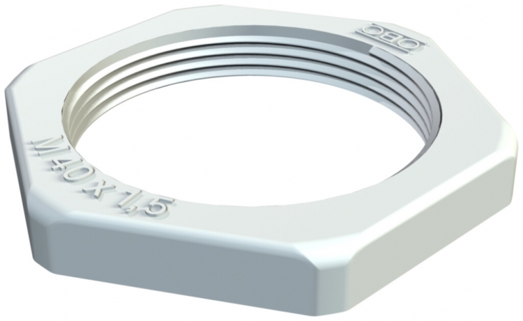 Contre-écrou Bettermann PA M12 6pans gris clair sans halogène 