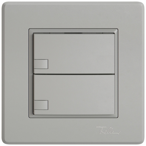 Poussoir universel ENC EDIZIO.liv UNI SNAPFIX® 12…48V s.LED 2× comm.1T grc 