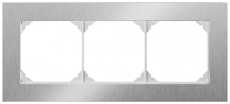 Telaio di copertura INC EDIZIO.liv prestige SNAPFIX® 1×3 94×214mm Cr-sm 