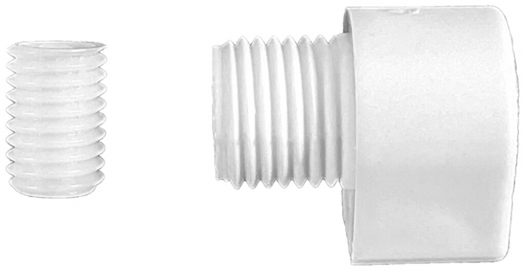 Zugentlastung Elektrogros M10×1 L=8mm m.Madenschraube weiss 