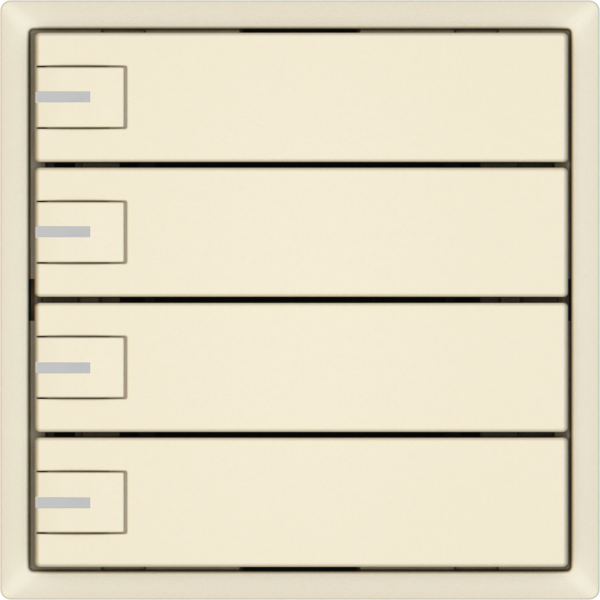 Pulsante universale EDIZIO.liv UNI SNAPFIX® 5…48V c.LED blu 4× com.1T cr 