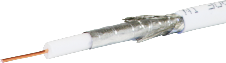 Koaxialkabel TV/R 75 Ohm DG113 ws / Bobine à 100 m 