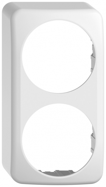 Capot AP STANDARDdue SNAPFIX® pour appareils QX.CO.54 2×Ø58mm bc 