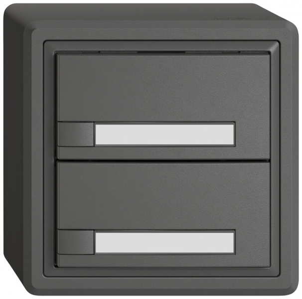 Pulsante KNX RGB AP EDIZIO.liv SNAPFIX® sensore temp.s.LED targ.2× com.1T grs 