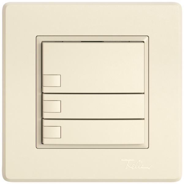 Pulsante KNX RGB INC EDIZIO.liv SNAPFIX® sensore temp.s.LED 3× com.1T cr 
