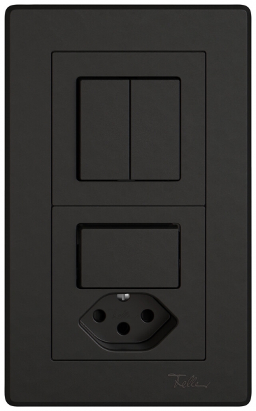 Combinaison ENC EDIZIO.liv SNAPFIX® 2×1 156×96mm sch 1/3+3/1L+sch 3/1L+T13 noir 