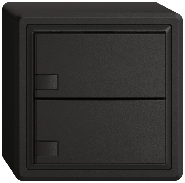Pulsante KNX RGB AP EDIZIO.liv SNAPFIX® sensore temp.s.LED 2× com.1T ne 