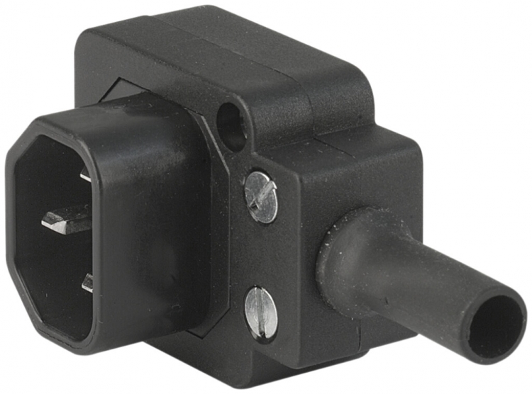 Spina d'apparecchi universale L+N+PE 10 A 250V nero 