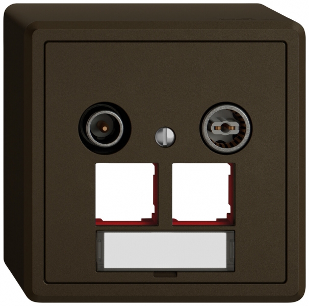 Prise multimédia AP TV-R EDIZIO.liv SNAPFIX® EASYNET p.2×RJ45 S-One 4dB br 