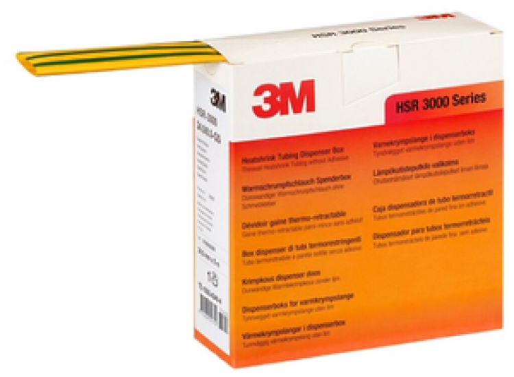 Gaine rétractable 3M HSR/9/3 vert/jaune 7m 