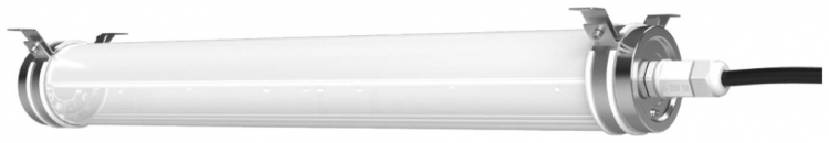 Luminaire tubulaire industriel LED 20W, 5000K, 2800lm, 120°, IP69K 
