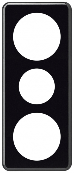 Plaque de recouvrement basico 3×1 58-43-58mm noir 