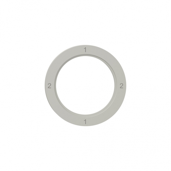 Disco indicatore NEVO, p.interruttore rotativo, 2-1-2-1, grigio chiaro 