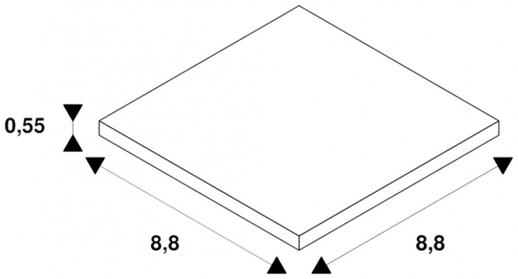 Copertura SLV UNIVERSAL IP65 materiale sintetico 88×88×5.5mm nero 