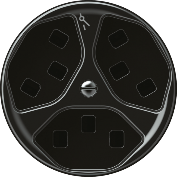 Presa origin 3×tipo 23 1×S 16A 230V 60×60mm nero 