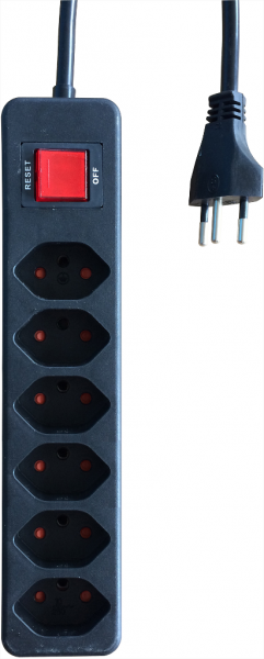 Multipresa 6xT13 TD 5m nero 