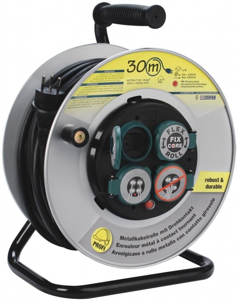 Enrouleur de câble ME DK 30m GDV3×1.5mm² (H07RN-F) 4×T13 IP44 