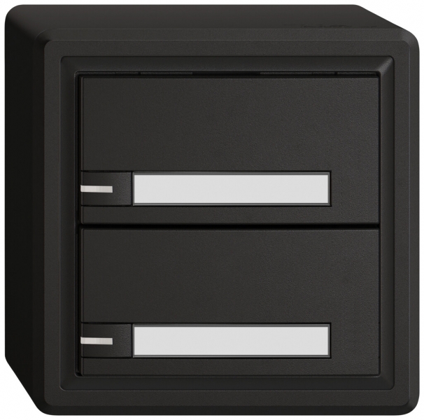 Poussoir KNX RGB AP EDIZIO.liv SNAPFIX® capteur temp.RGB-LED étiqu.2×com.1T no 