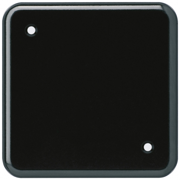 Plaque de recouvrement basico 1×1 2 trous de fixation diagonale noir 