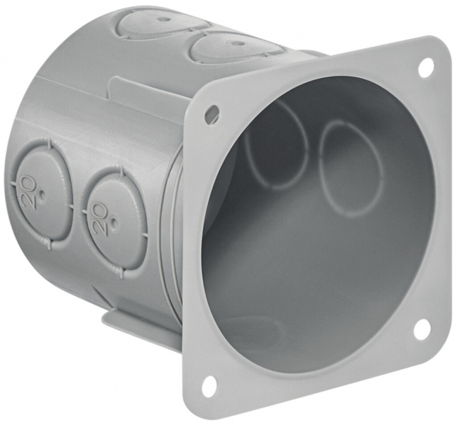 Scatola per parete cava HSB Basic 1×1 grigio Ø65×65mm, TFC 850°C s.alogeni 