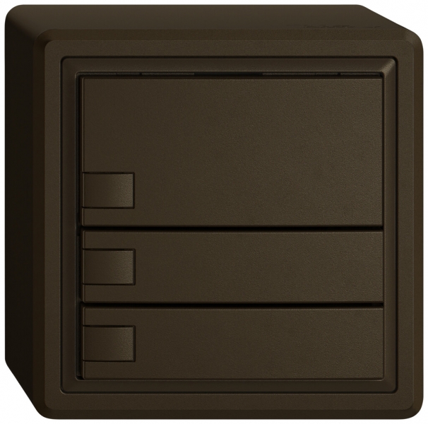 Poussoir KNX RGB AP EDIZIO.liv SNAPFIX® capteur temp.s.LED 3× comm.1T br 