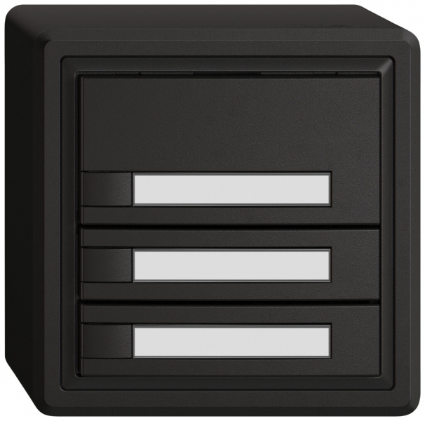 Poussoir KNX RGB AP EDIZIO.liv SNAPFIX® capteur temp.s.LED étiqu.3× comm.1T no 