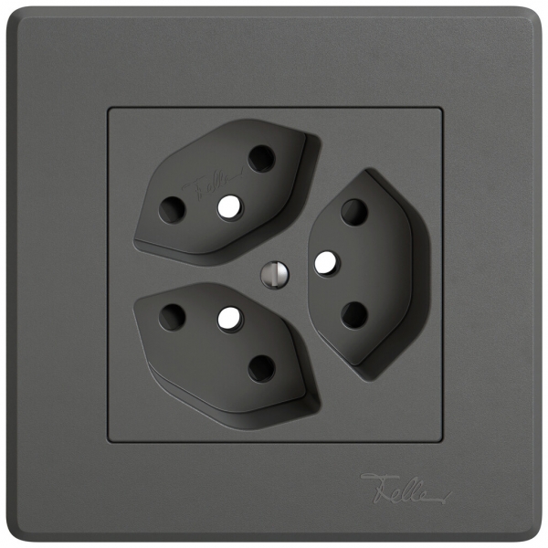 Kit di montaggio INC EDIZIO.liv SNAPFIX® per presa 3×T13 shutter grs 