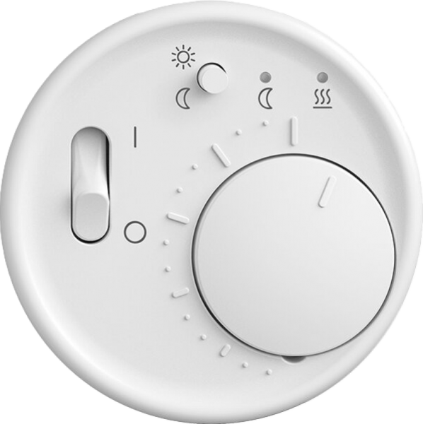 Thermostat d'ambiance ENC STANDARDdue blanc avec sonde et horloge 