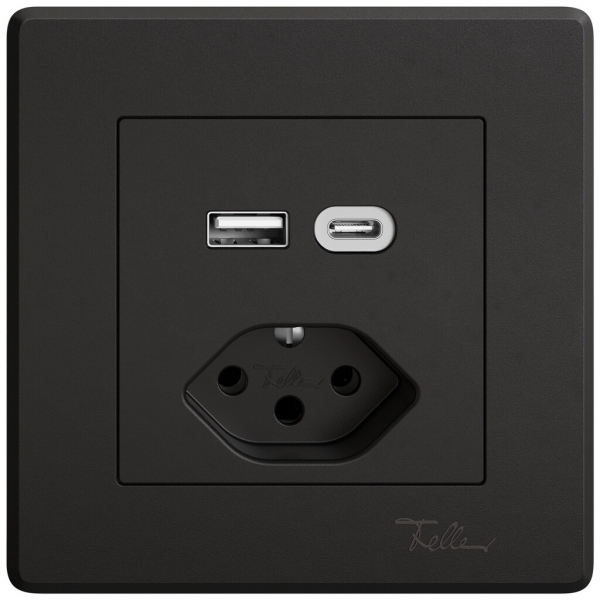 Presa di ricarica USB INC EDIZIO.liv SNAPFIX® USB A+C/T13 3A 230VAC ne 