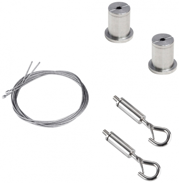 Kit di sospensione a corda Sylvania START Batten 2 cavi d'acciaio cromo 