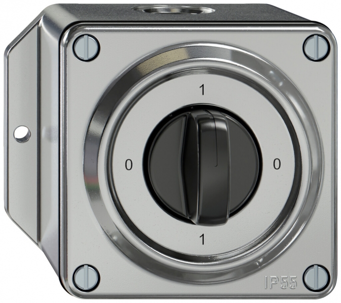 Interruttore rotativo AP ELEMENT SNAPFIX® 2×1P 16A 400V 0-1-0-1 all 