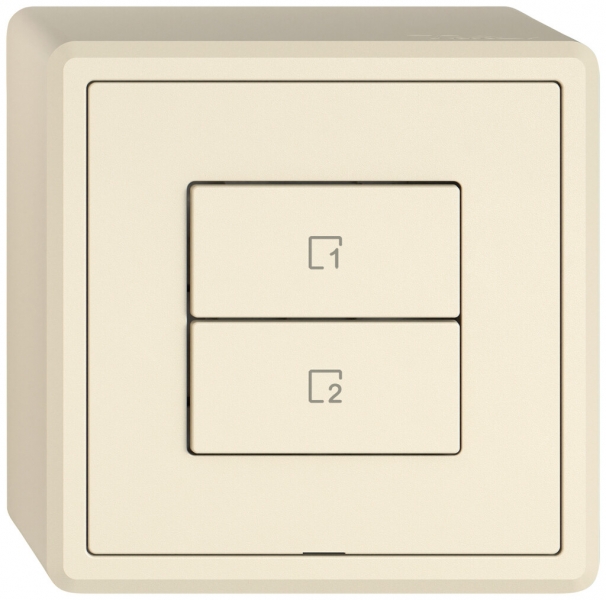 Poussoir scènes AP EDIZIO.liv Wiser SNAPFIX® 2 scènes 2 touches WLAN cr 