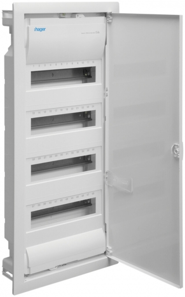 Distributore INC Hager volta 4-file 48UM IP30 348×755×94.5mm 