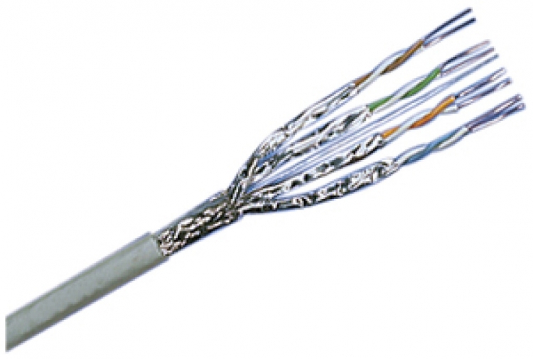 Datenkabel R&M Classic, Kat.7 S/FTP 4P AWG23 1000MHz Cca grau, 500m 