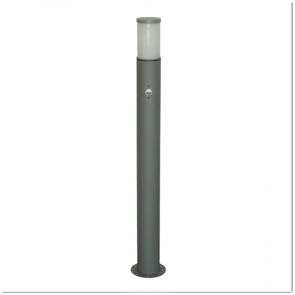 Paletto luminoso LED Z-Licht PLS sens.-PIR 12W 3000K Ø90×1000mm, alluminio 