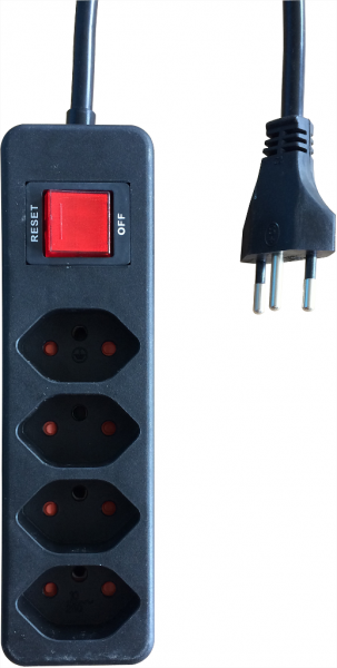 Multipresa 4xT13 TD 3m nero 