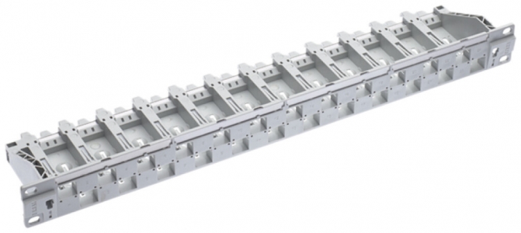 Pannello di distribuzione 19" Basic 1UA 24×non schermato grigio 
