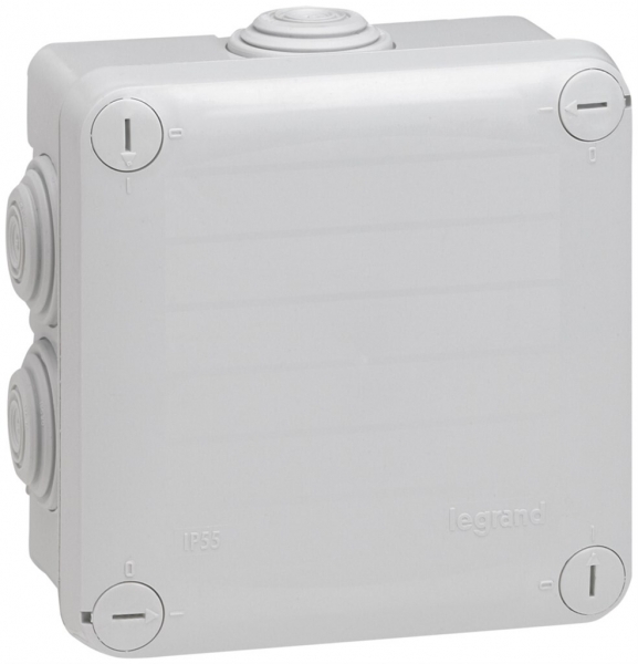 Boîte de dérivation AP PLEXO vide 105×105mm gris 