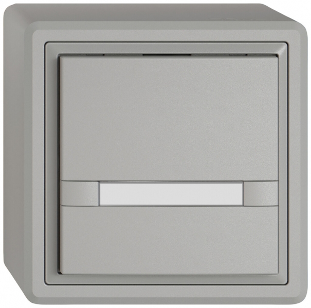 Poussoir KNX RGB AP EDIZIO.liv SNAPFIX® capteur temp.s.LED étiqu.1× comm.2T grc 