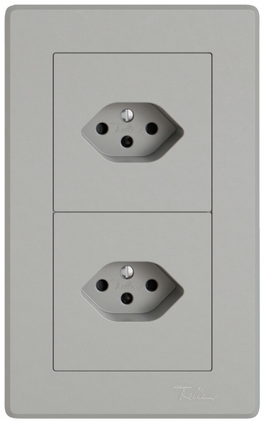 Combinaison ENC EDIZIO.liv SNAPFIX® 2×1 156×96mm 1×T13+1×T13 gris clair 